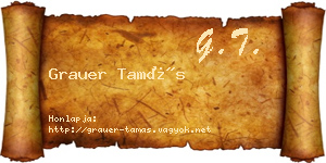 Grauer Tamás névjegykártya